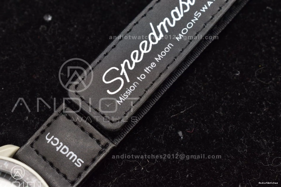 Nylon 1184 Swatch Mission Quartz Moon x on Omega The to Strap Bioceramic Vibrant Moonwatch 1227